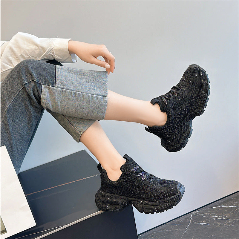 Sparkly Drill Platform Shoes
