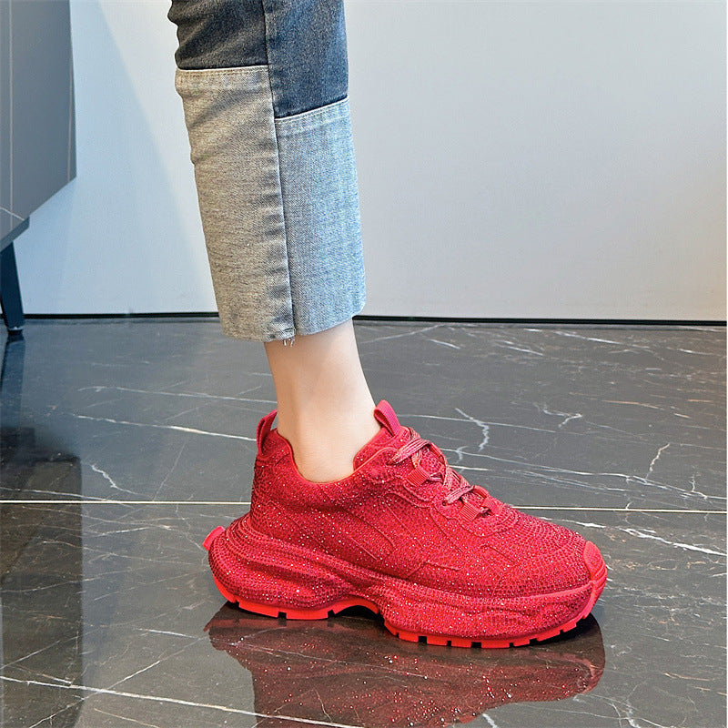 Sparkly Drill Platform Shoes
