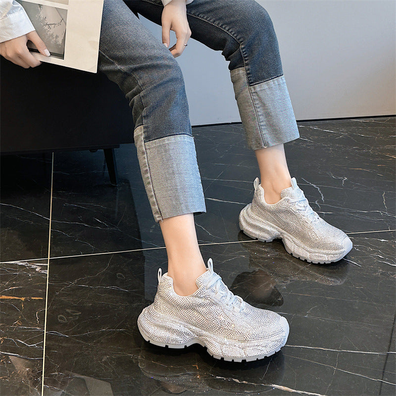 Sparkly Drill Platform Shoes
