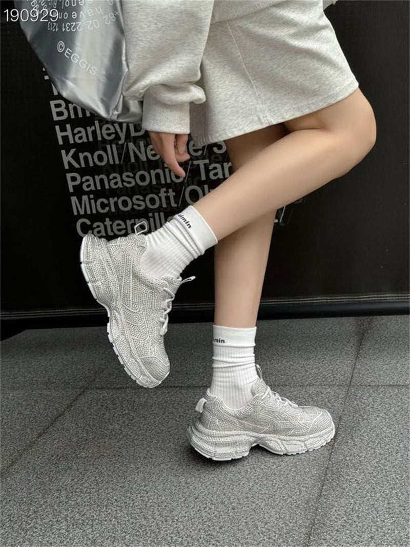 Sparkly Drill Platform Shoes