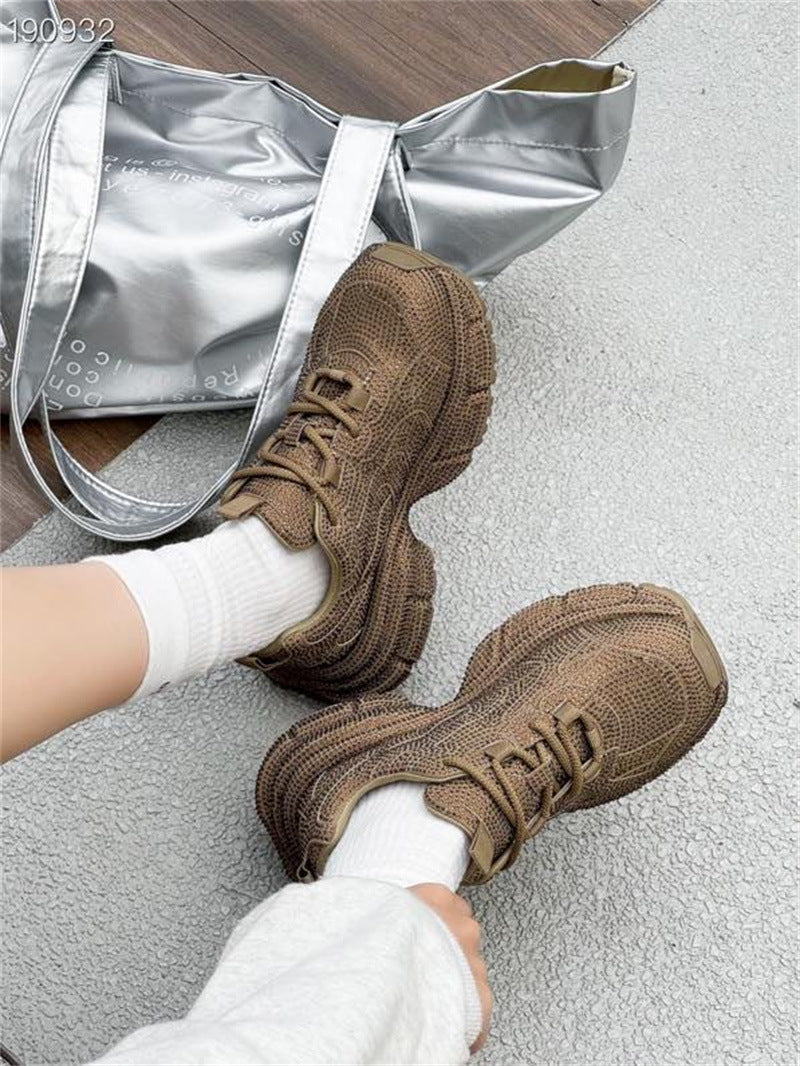 Sparkly Drill Platform Shoes