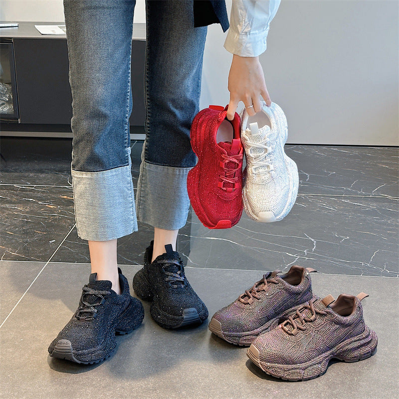 Sparkly Drill Platform Shoes