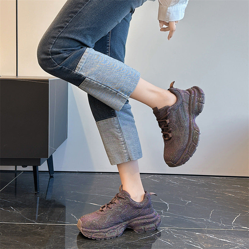 Sparkly Drill Platform Shoes