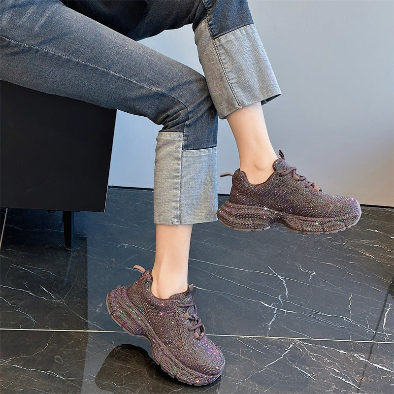 Sparkly Drill Platform Shoes