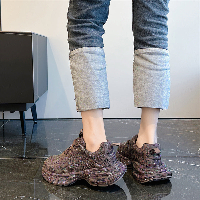 Sparkly Drill Platform Shoes