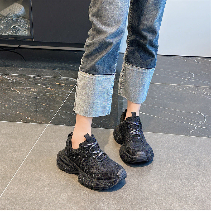Sparkly Drill Platform Shoes