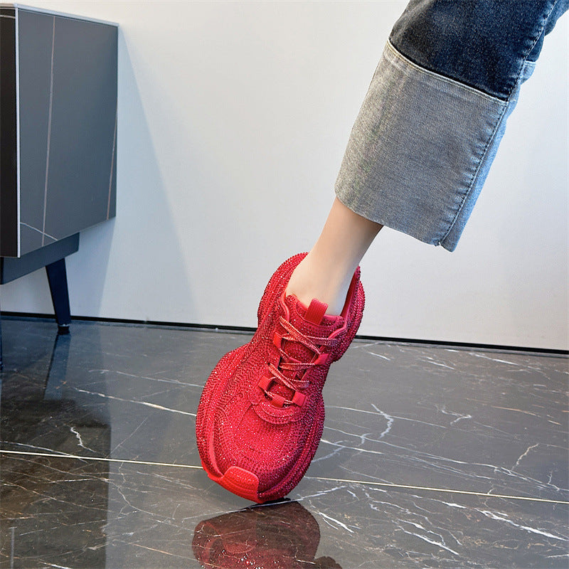 Sparkly Drill Platform Shoes