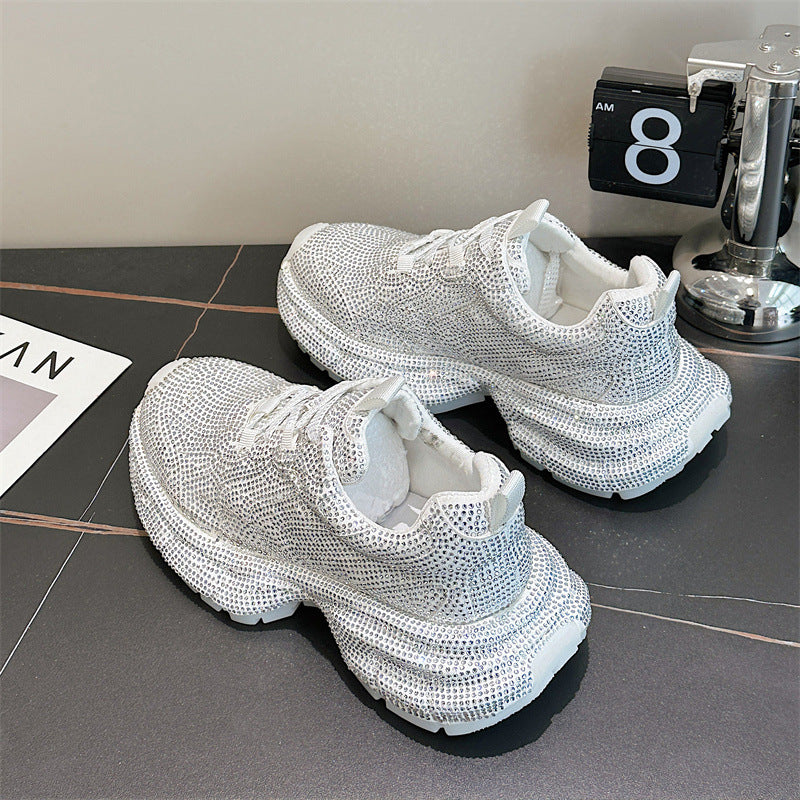 Sparkly Drill Platform Shoes