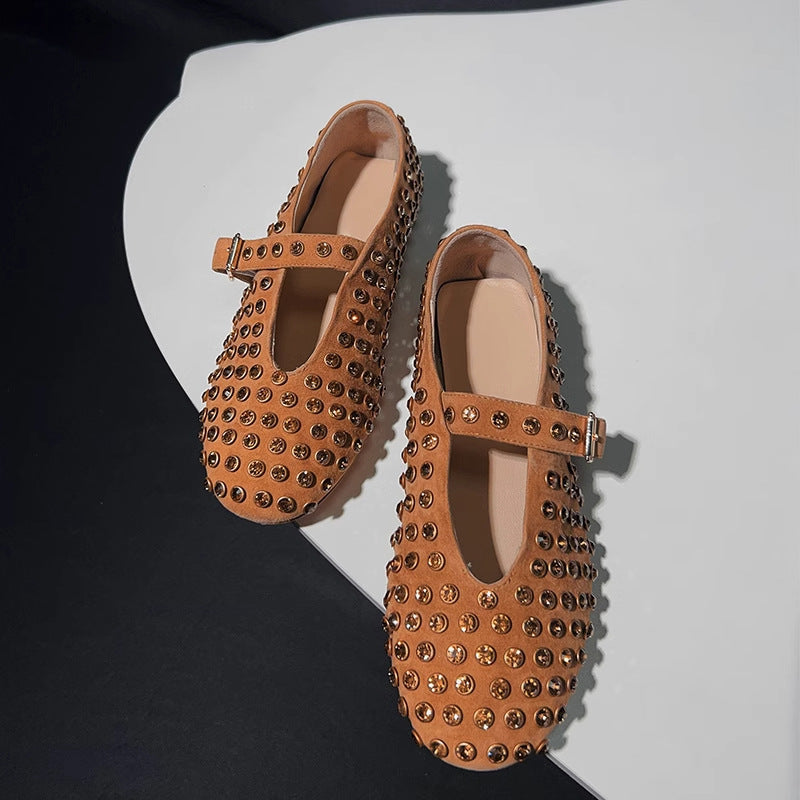 studded flats