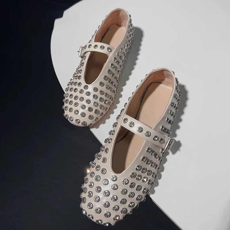 studded flats