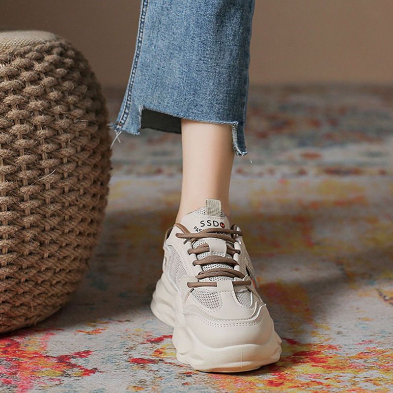 color-block retro sneakers