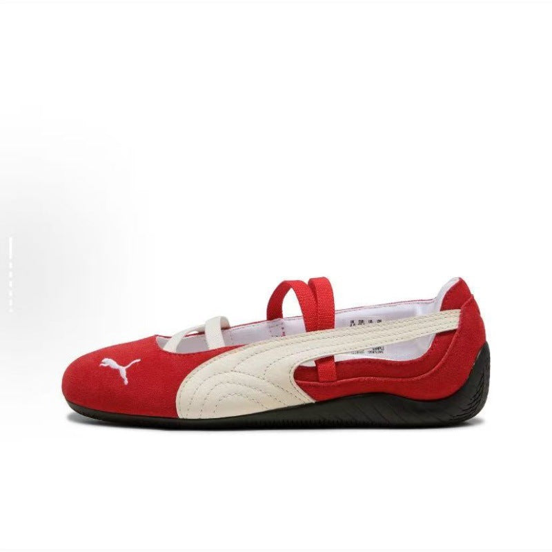 Trendy sports flat shoes
