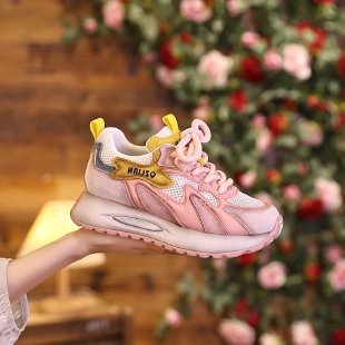 Breathable thick-soled mesh shoes