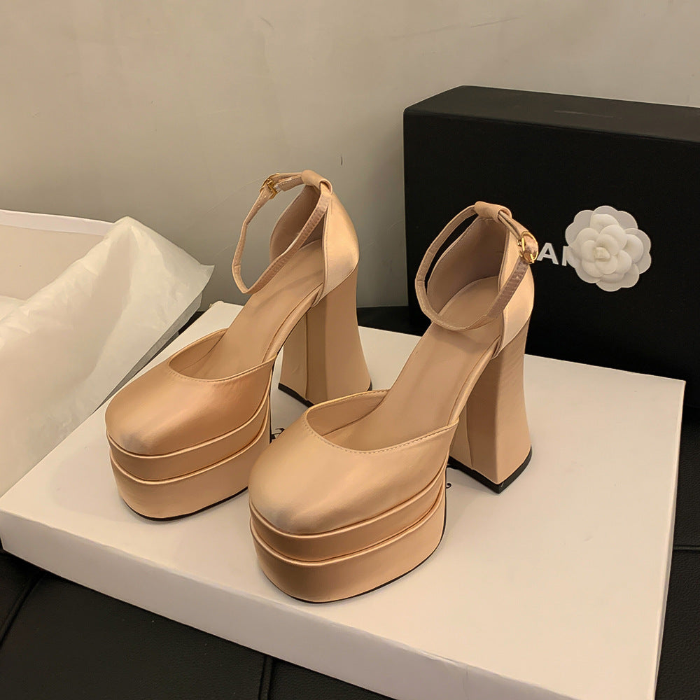 Chunky high heels