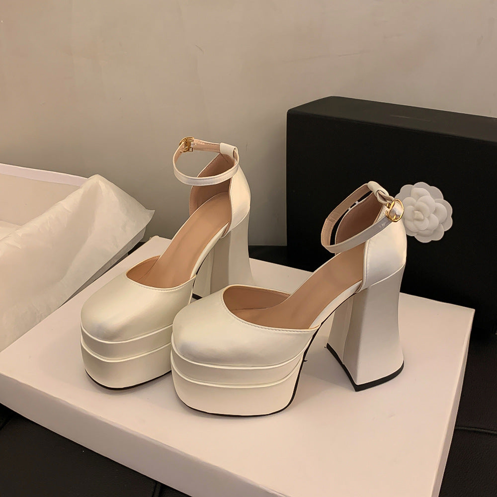 Chunky high heels
