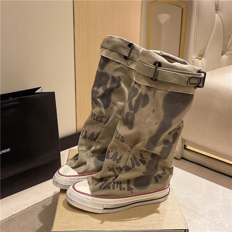 Graffiti casual sneakers and boots