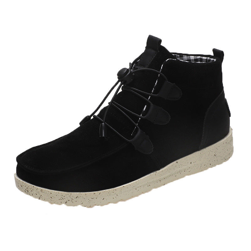 High-top zippered ankle boots