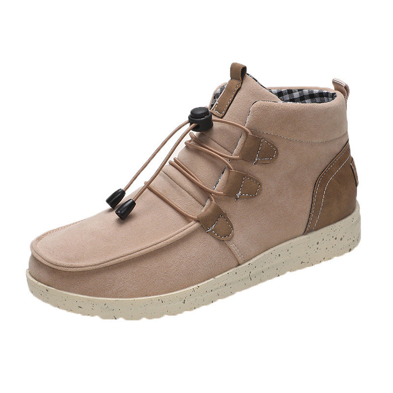 High-top zippered ankle boots