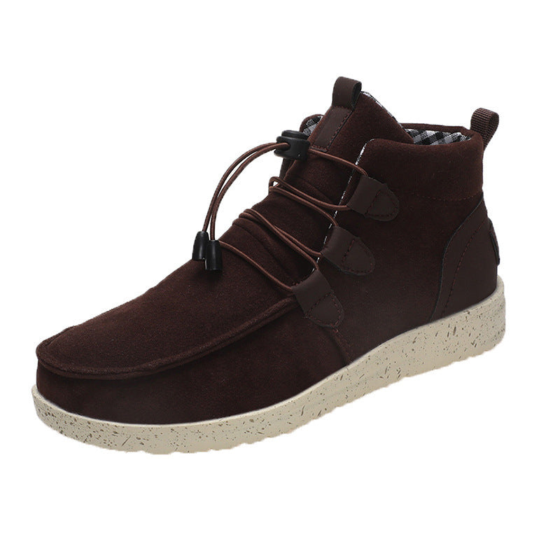 High-top zippered ankle boots
