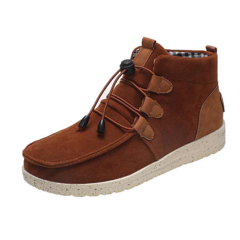 High-top zippered ankle boots