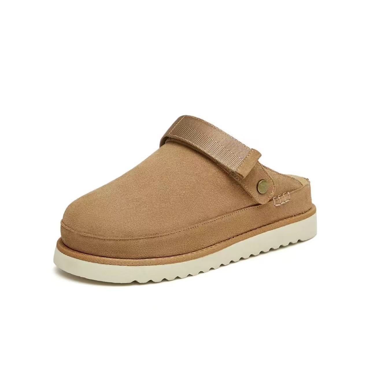 Thick-soled closed-toe Birkenstocks