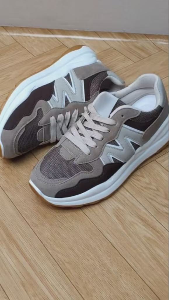 Colorblock woven platform sneakers