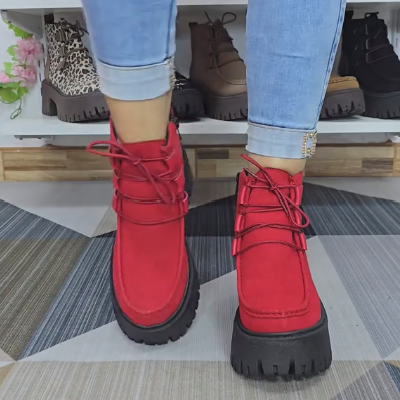 High-top zippered ankle boots
