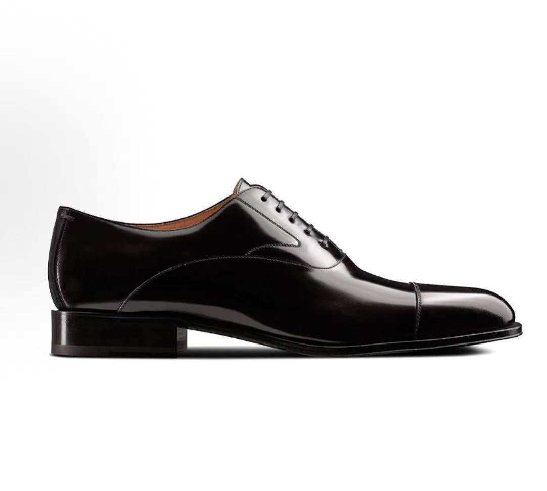 Textured men's business leather shoes