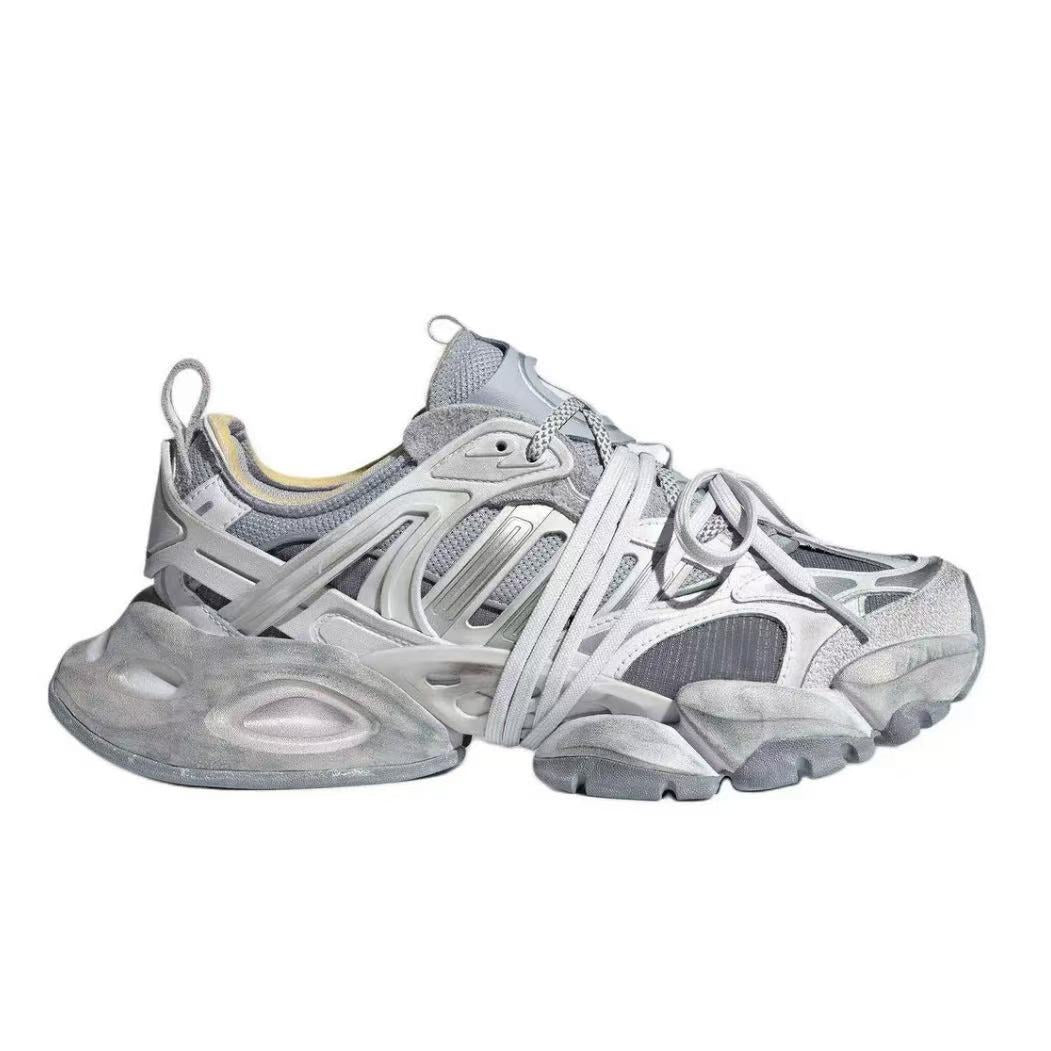 Lace-up thick-soled comfortable sneakers