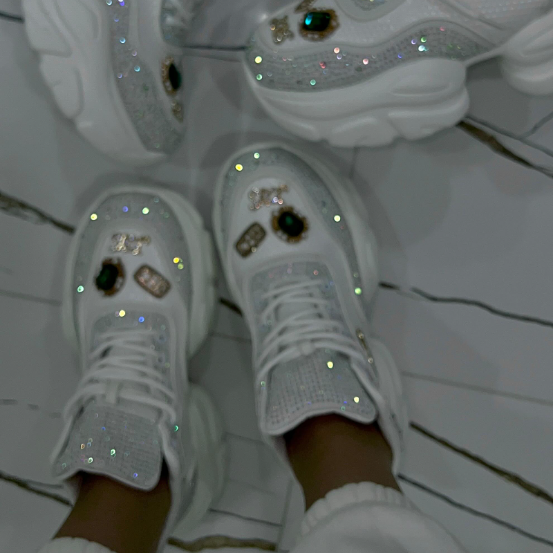 Star Rhinestone-Embellished Daddy Shoes
