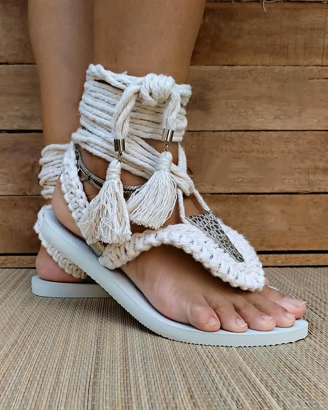String beach sandals