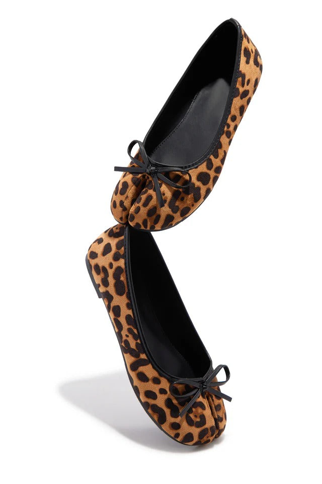 leopard print tabi flats