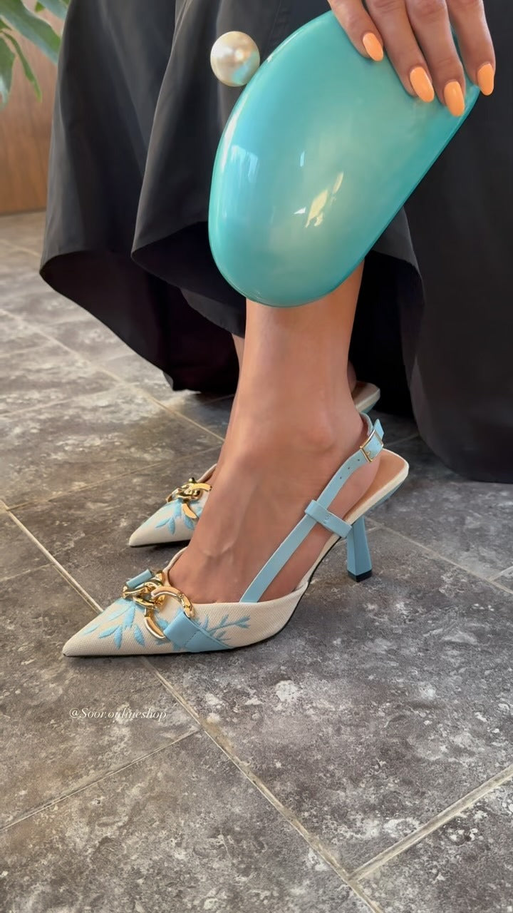 Patterned fashionable stiletto high-heeled sandals
