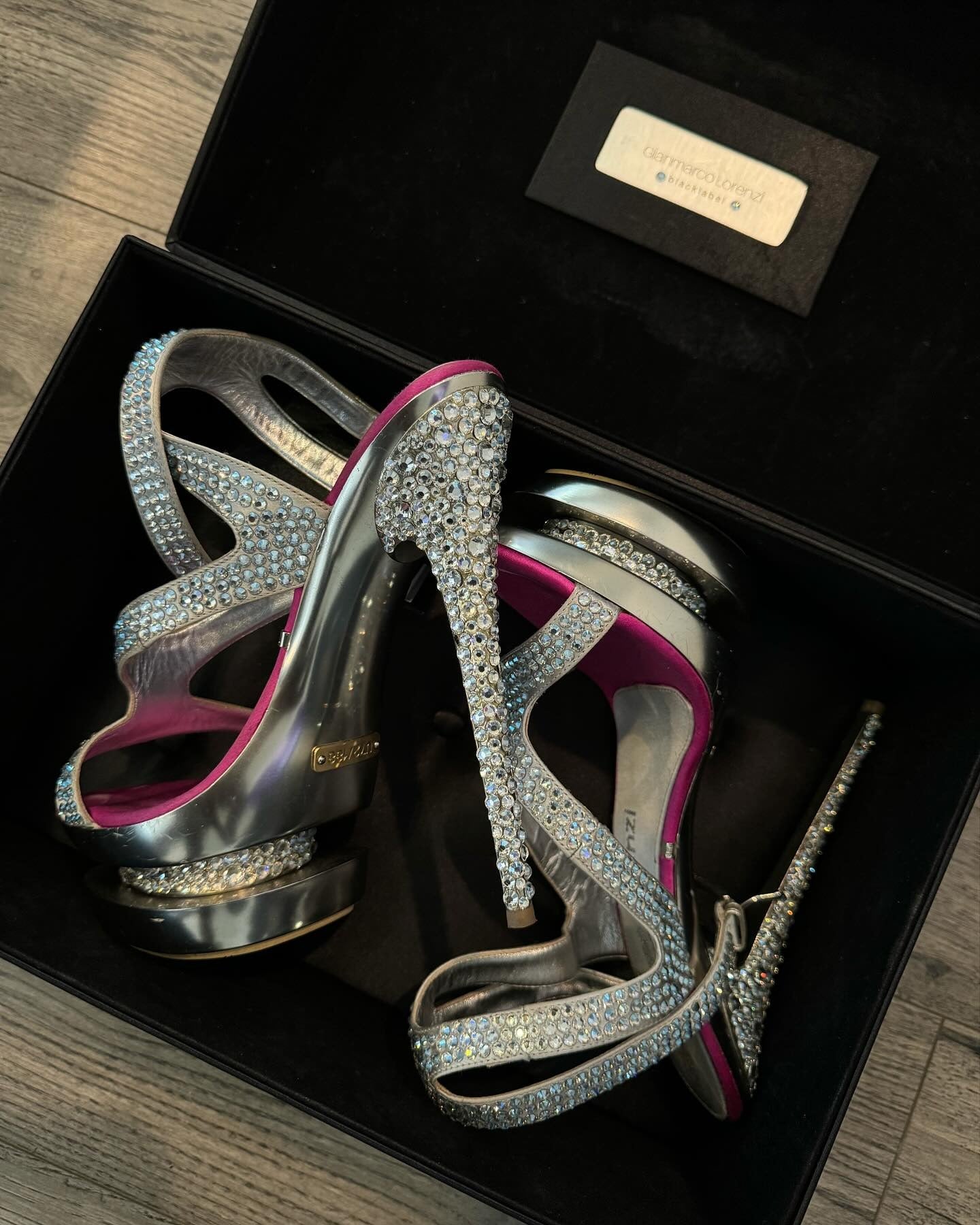Crystal platform heels