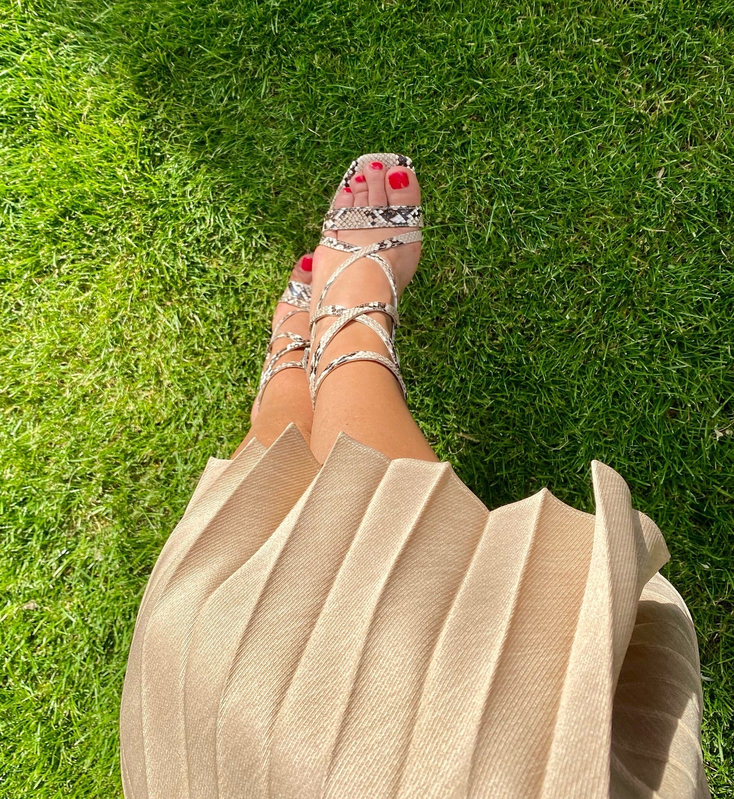 crocodile leather strappy high heels