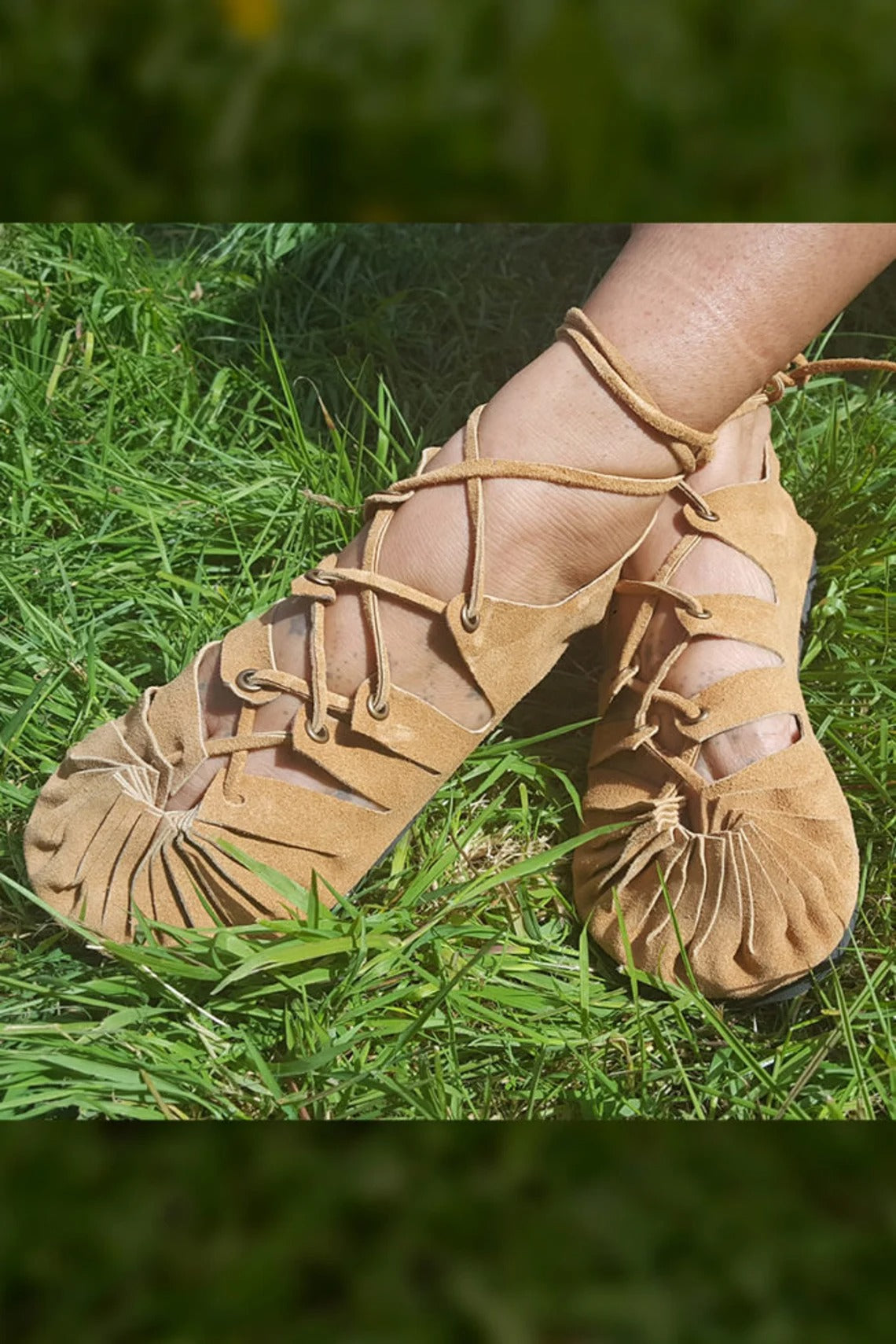 Camel leather sandals