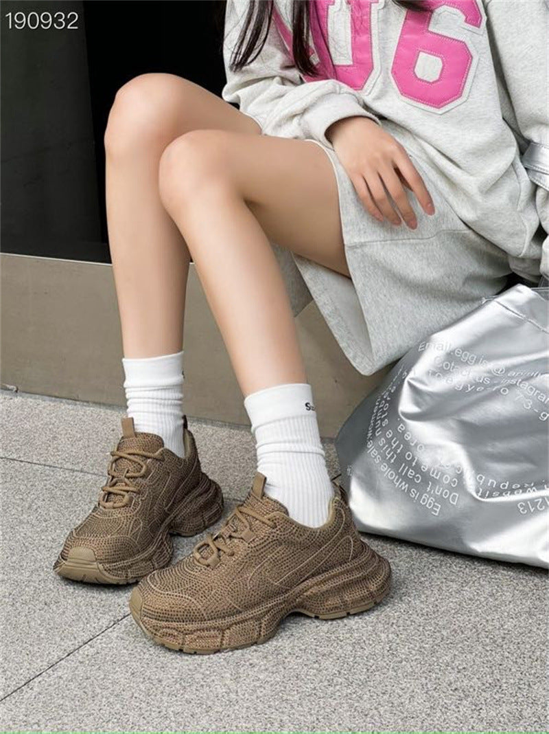 Sparkly Drill Platform Shoes