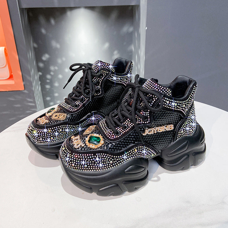 Star Rhinestone-Embellished Daddy Shoes