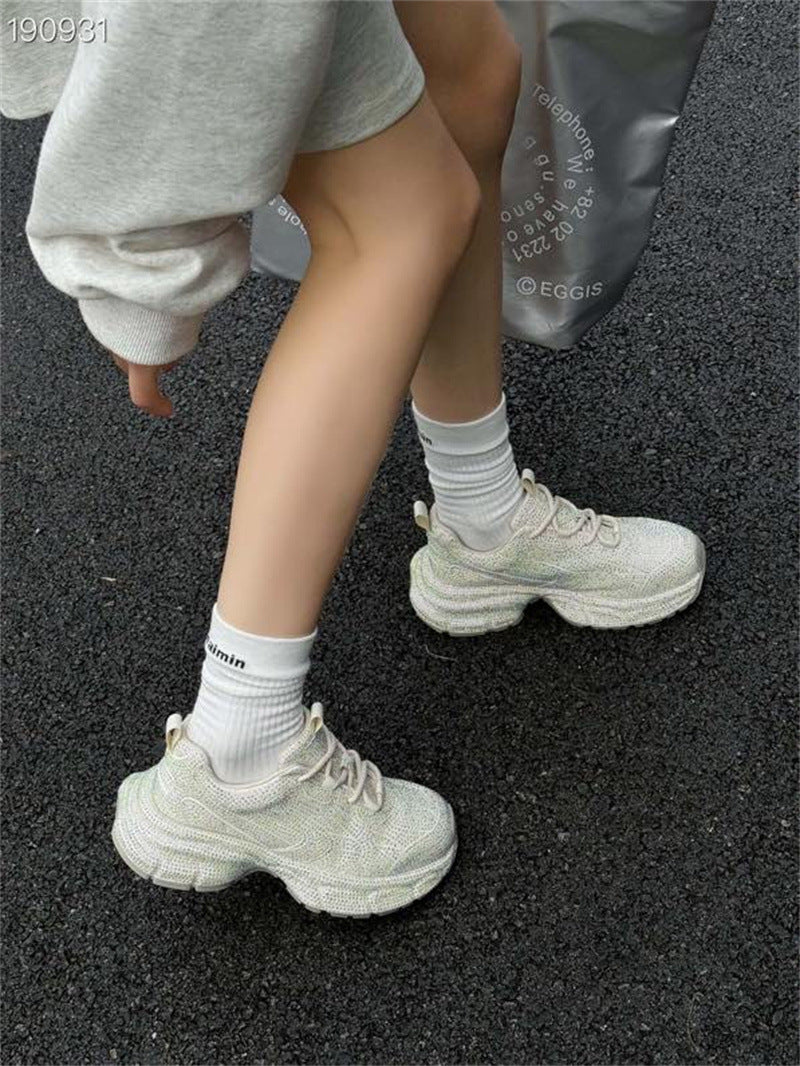 Sparkly Drill Platform Shoes