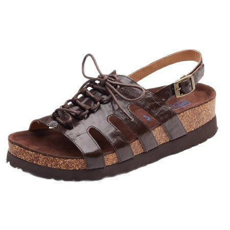 Comfy Cutout Lace-Up Roman Shoes