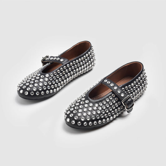 studded flats