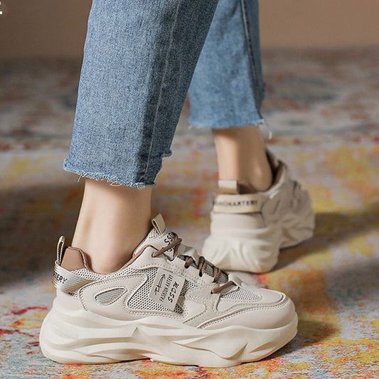 color-block retro sneakers