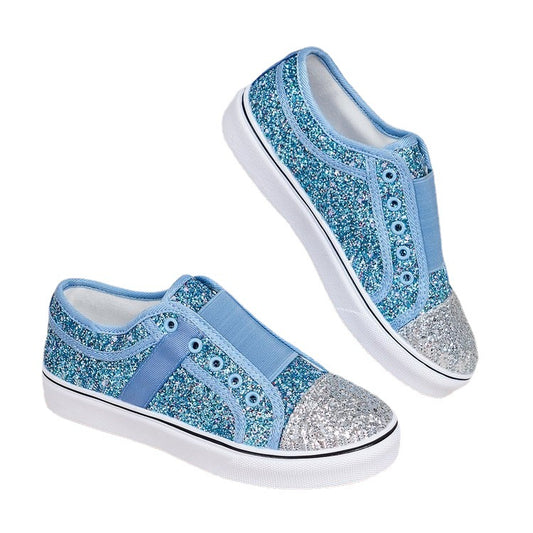 Shallow shiny canvas shoes
