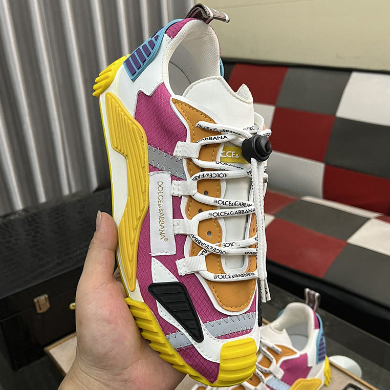Multicolor patchwork sneakers