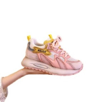 Breathable thick-soled mesh shoes