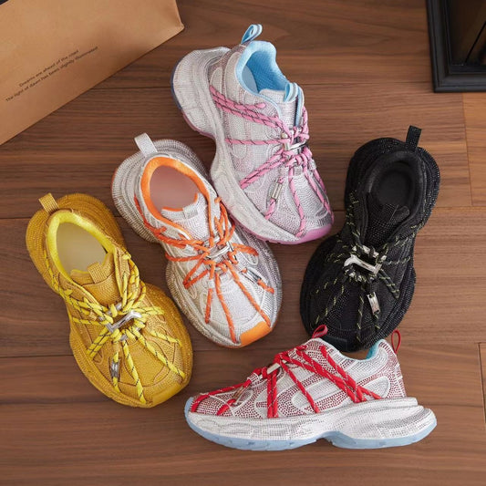 Multicolor lace-up sneakers