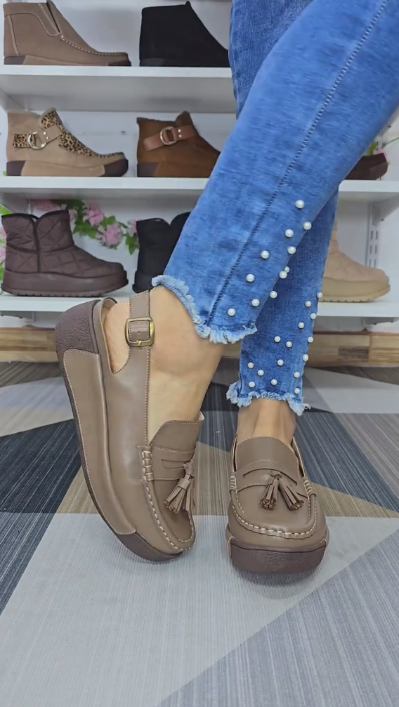 High-end women's leather shoes