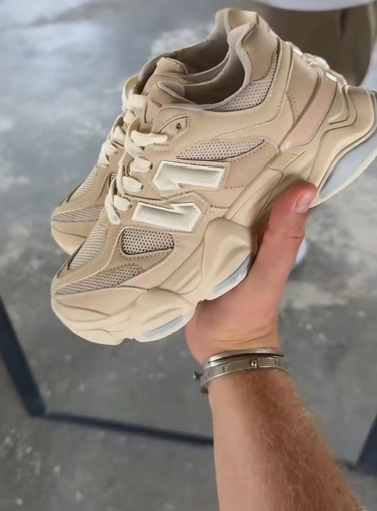 Khaki platform sneakers