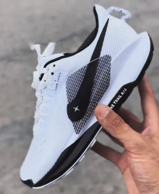 Classic black and white breathable sneakers