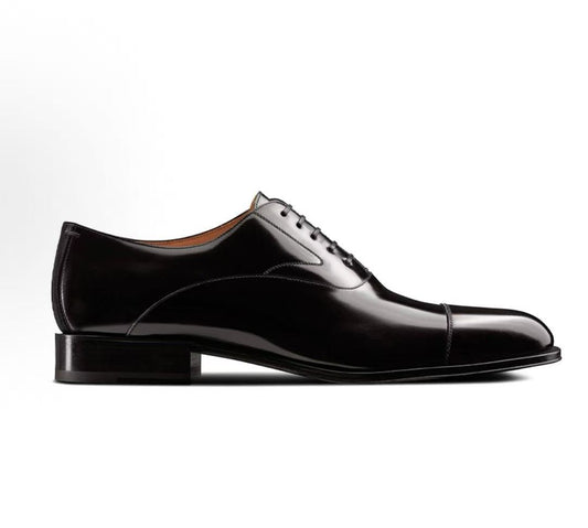 Textured men's business leather shoes
